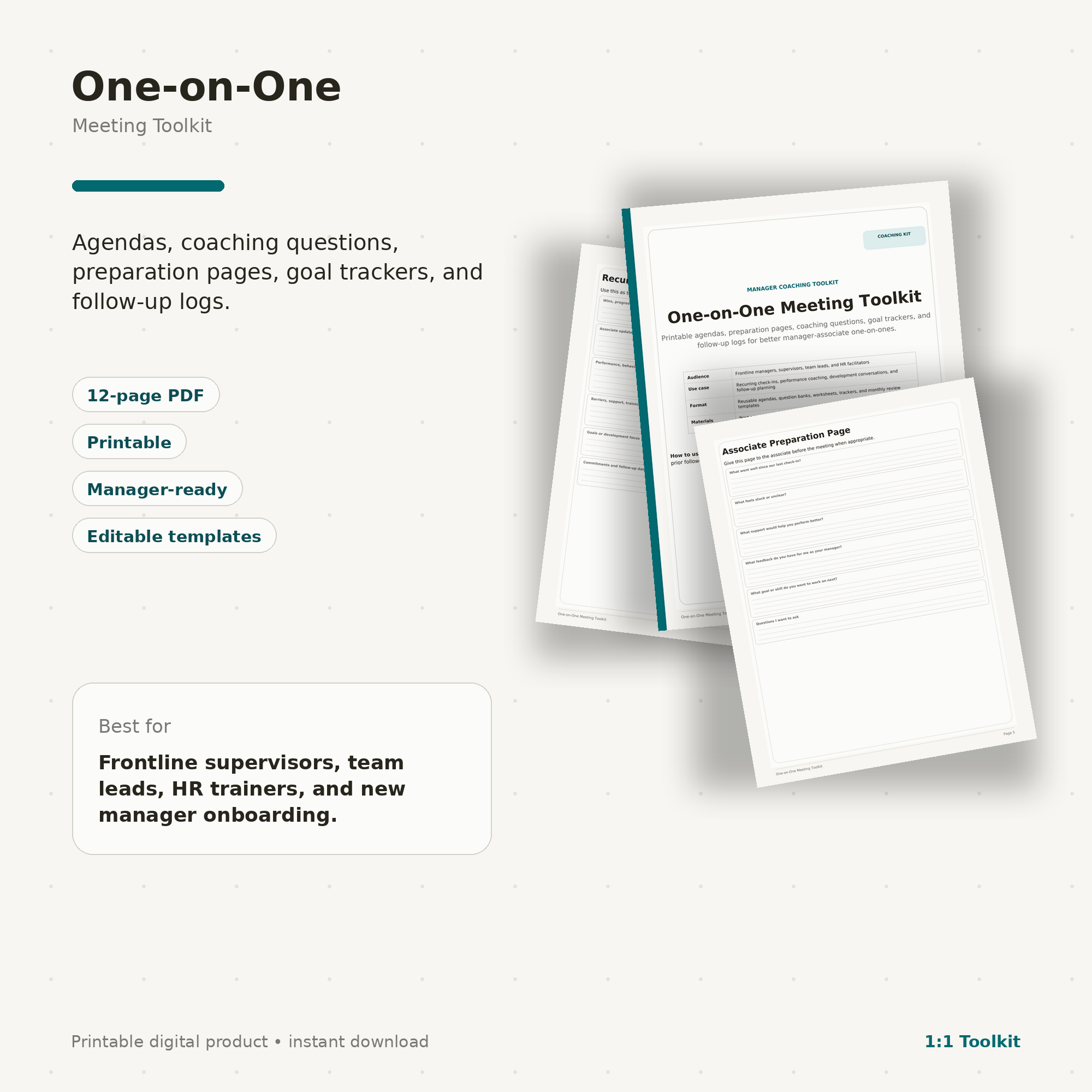 One-on-One Meeting Toolkit