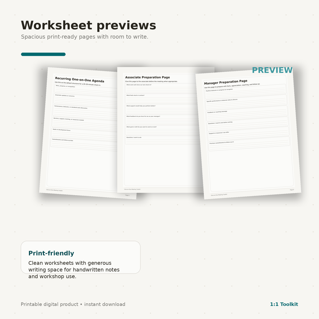 One-on-One Meeting Toolkit