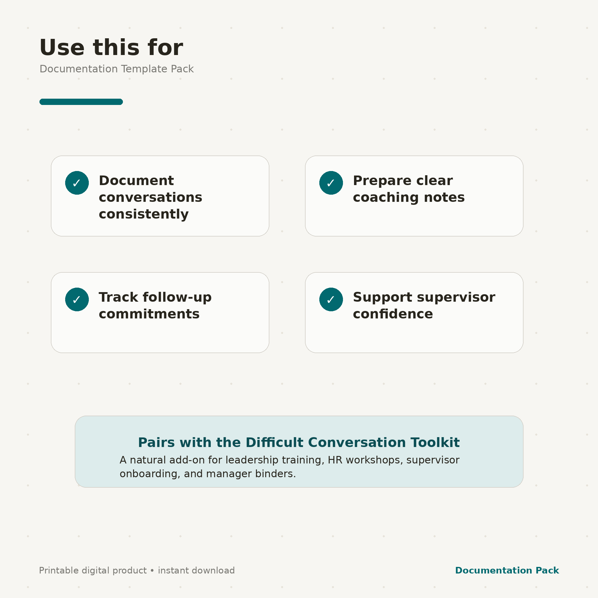 Progressive Discipline Documentation Template Pack
